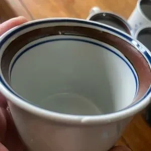 ビンテージ 未使用４枚 SALEM STONE WARE ブルー イーグル ２０cm プレート 浅型皿 ストーンウェア Set of 4 Vintage Salem Stoneware Coffee Cups